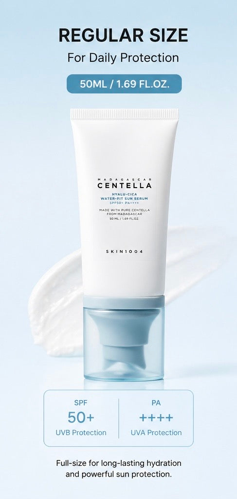 SKIN1004 Madagascar Centella Sun Serum SPF 50+ — Lightweight, Non-Sticky SPF