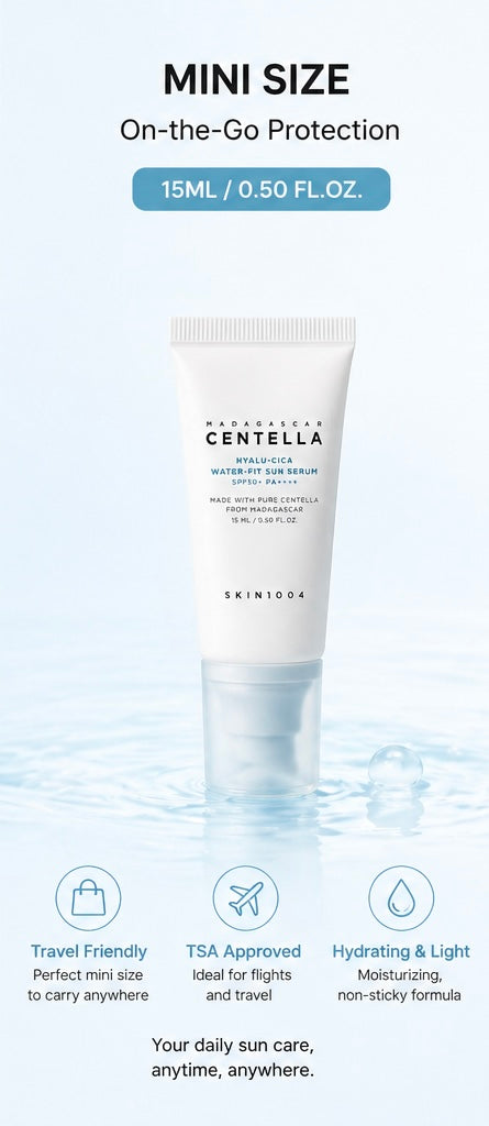 SKIN1004 Madagascar Centella Sun Serum SPF 50+ Mini — Travel Essential