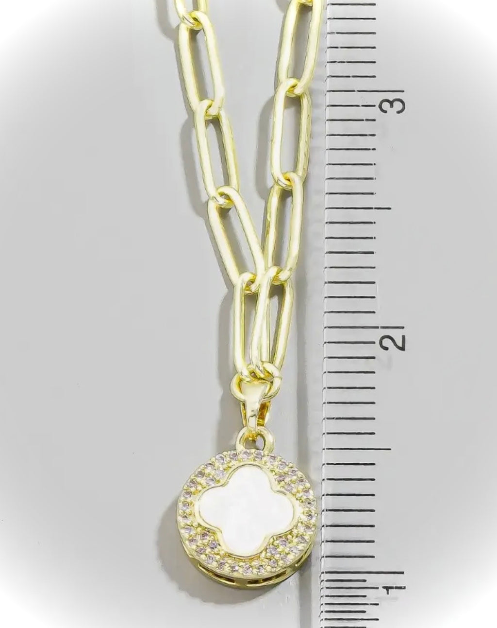 Clover Coin Pendant Necklace