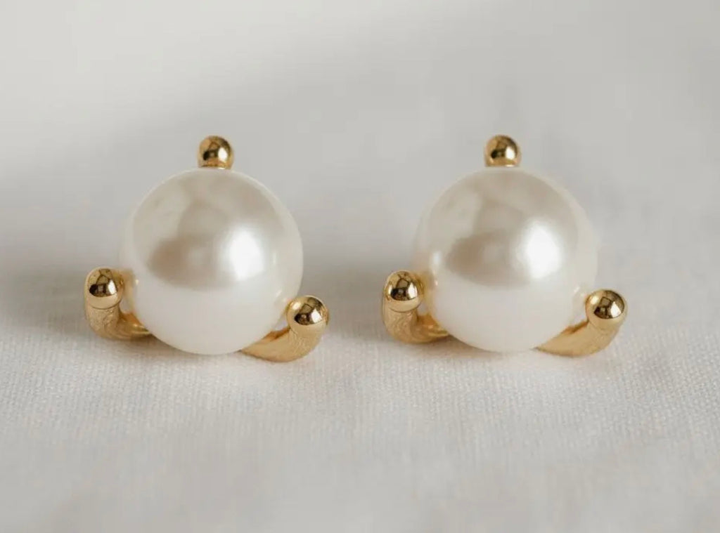 Soft Glow Pearl Stud Earrings