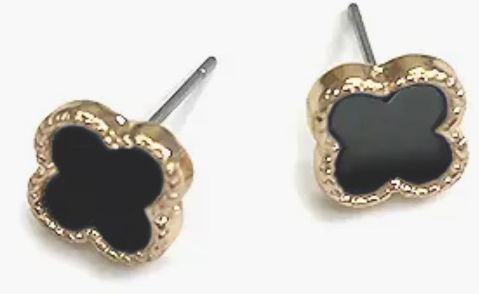 Golden Clover Stud Earrings