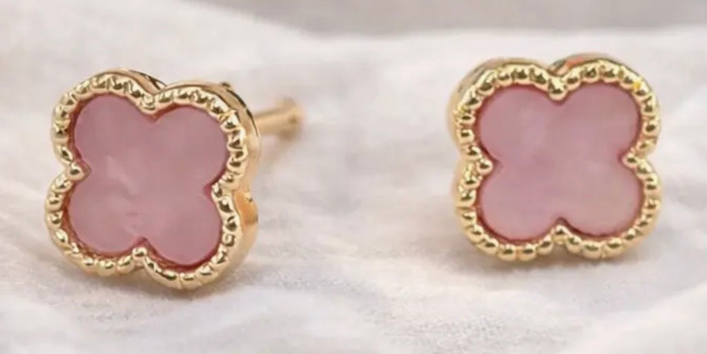 Golden Clover Stud Earrings