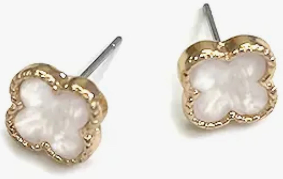 Golden Clover Stud Earrings