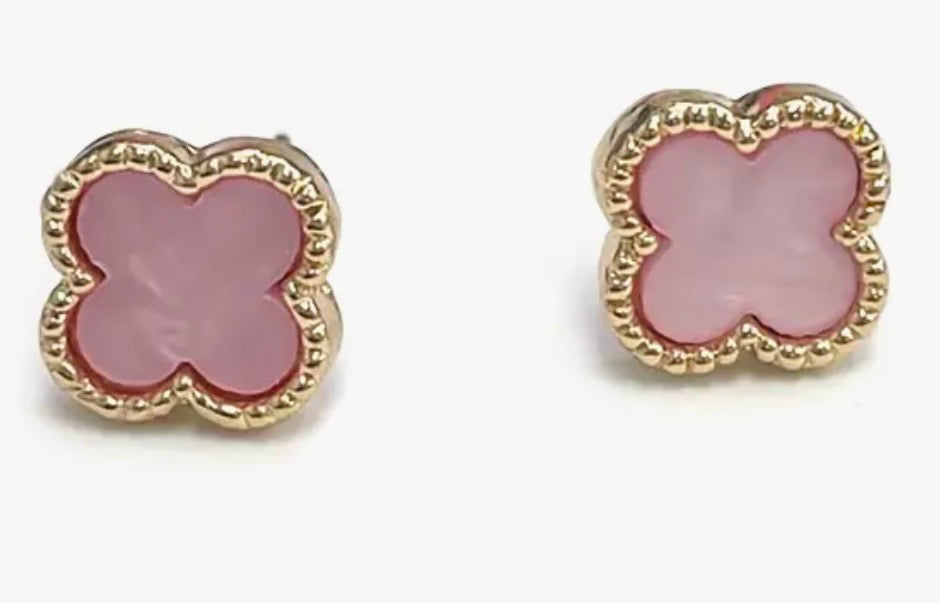 Golden Clover Stud Earrings