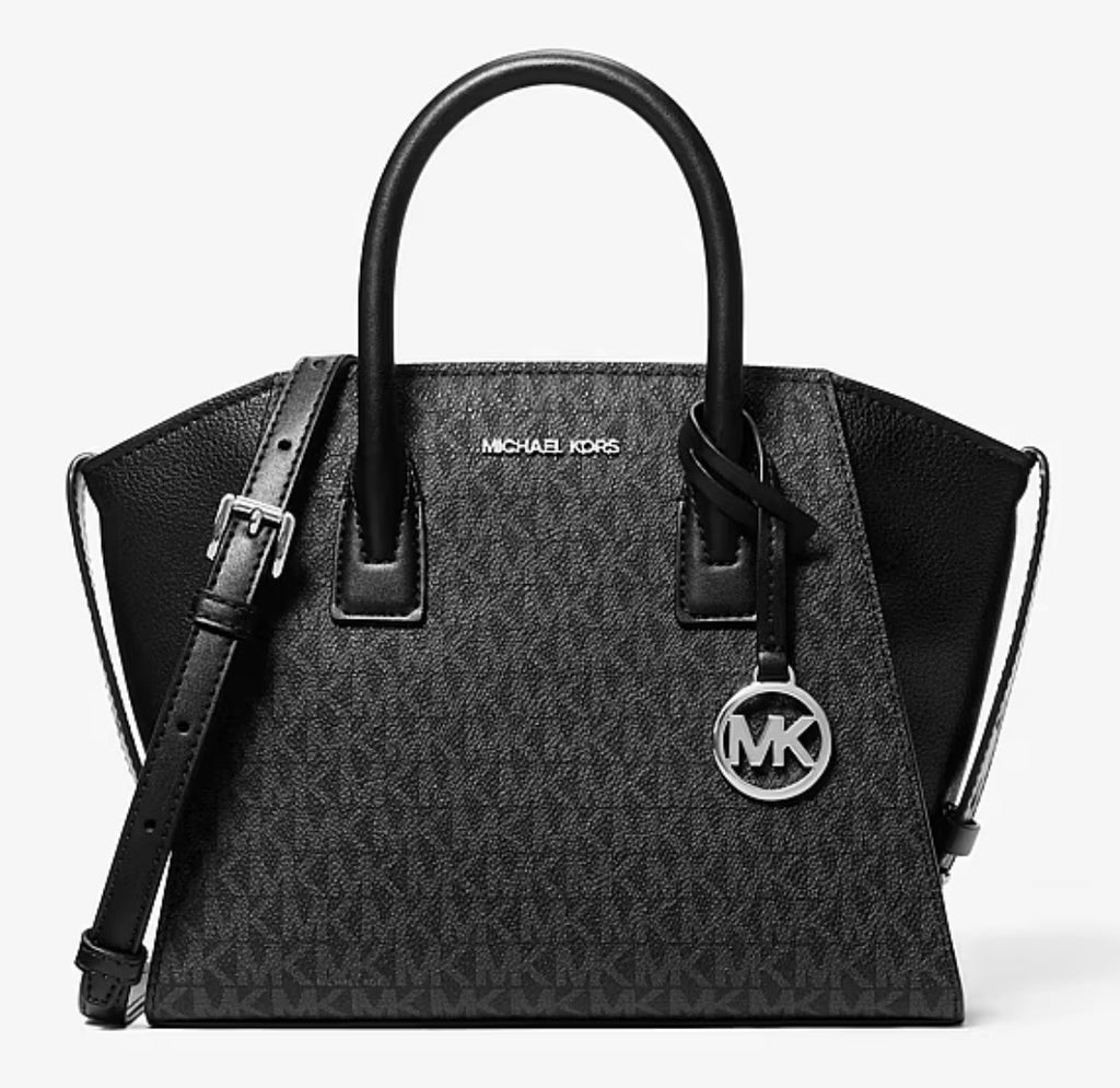 Michael Kors Avril Small Signature Logo Satchel - Black