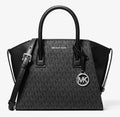 Michael Kors Avril Small Signature Logo Satchel - Black