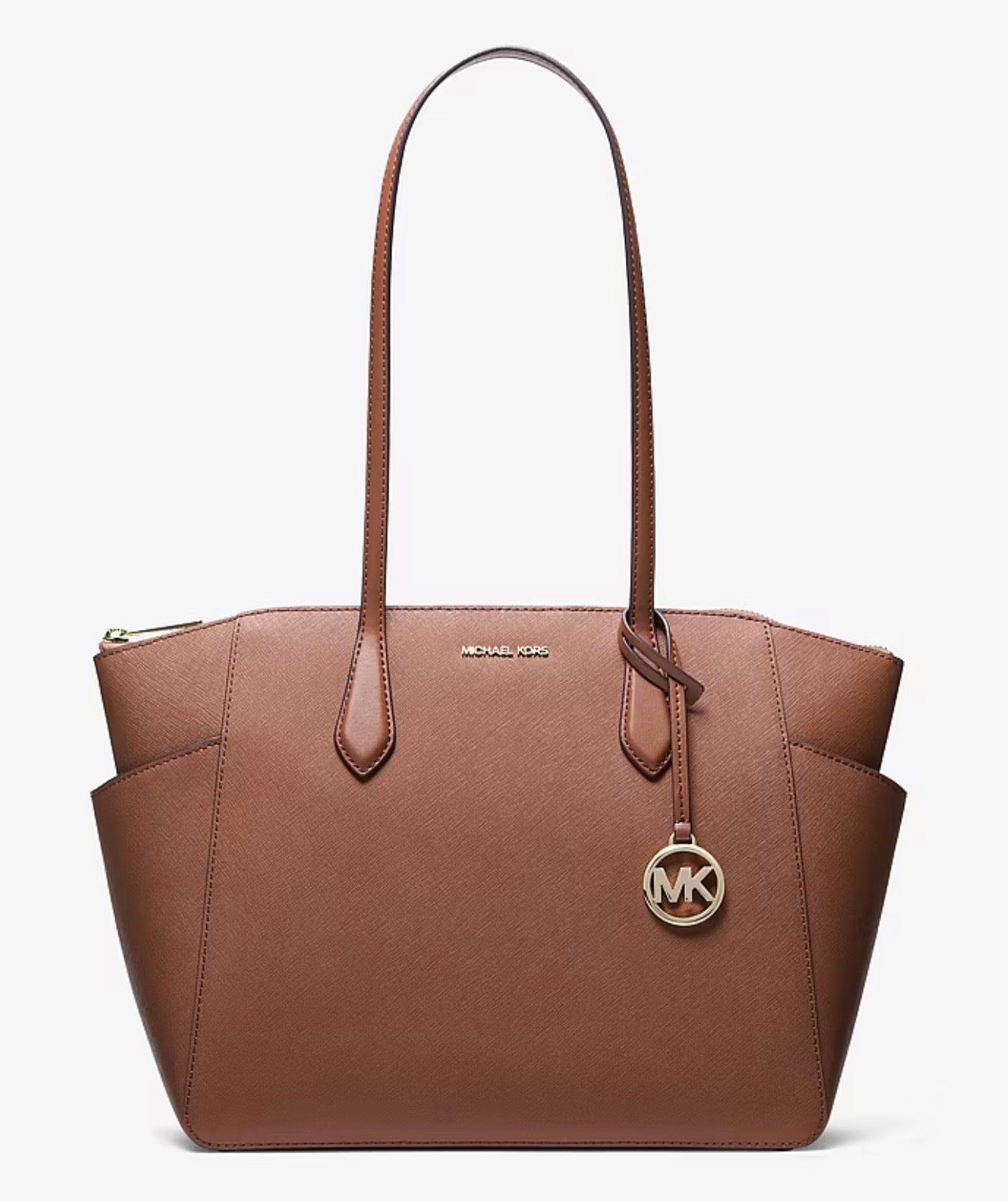 Michael Kors Marilyn Medium Saffiano Leather Tote - Luggage