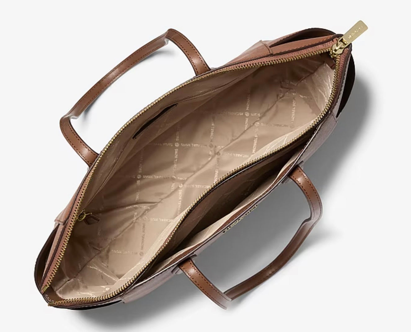 Michael Kors Marilyn Medium Saffiano Leather Tote - Luggage