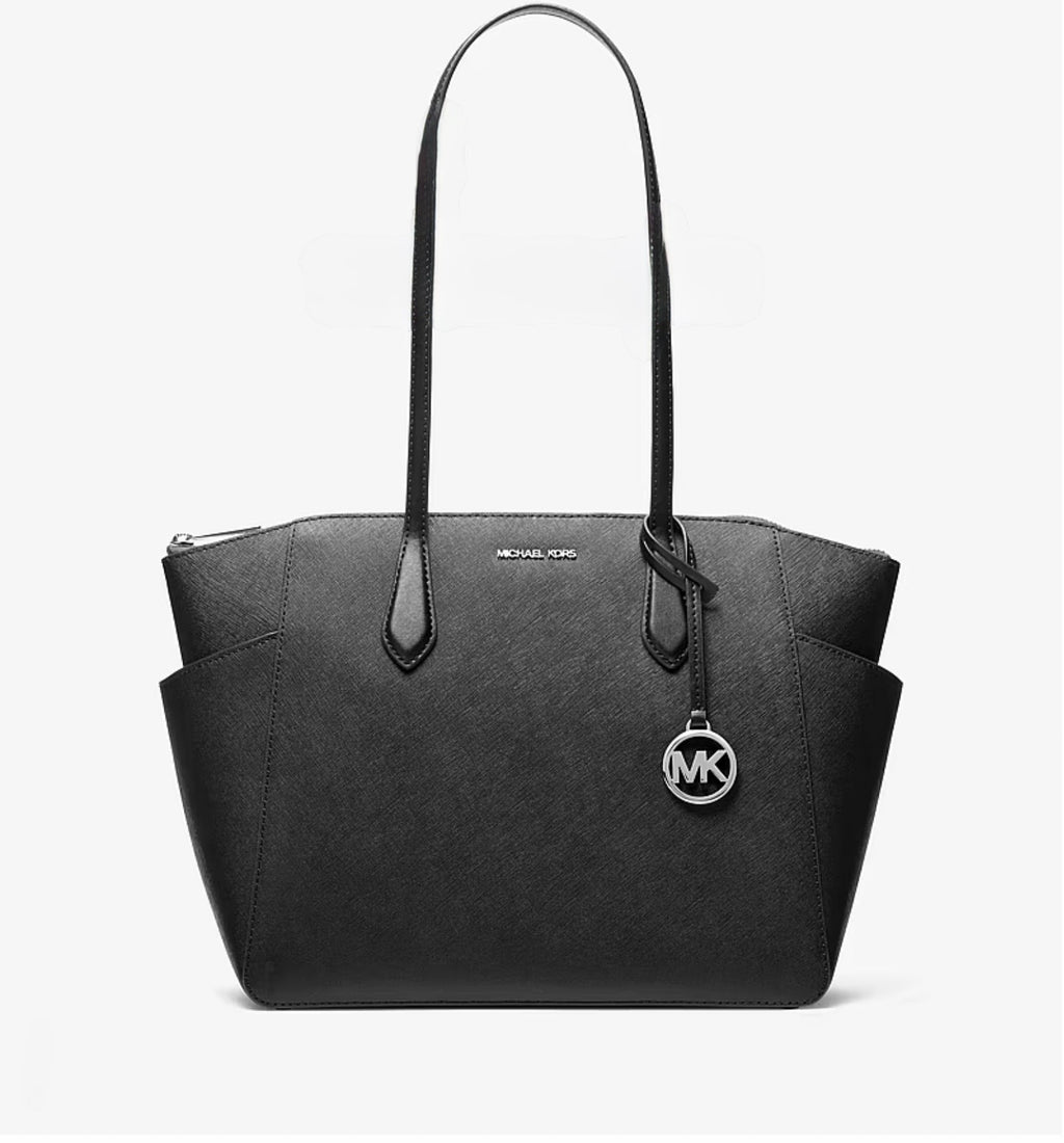 Michael Kors Marilyn Medium Saffiano Leather Tote - Black