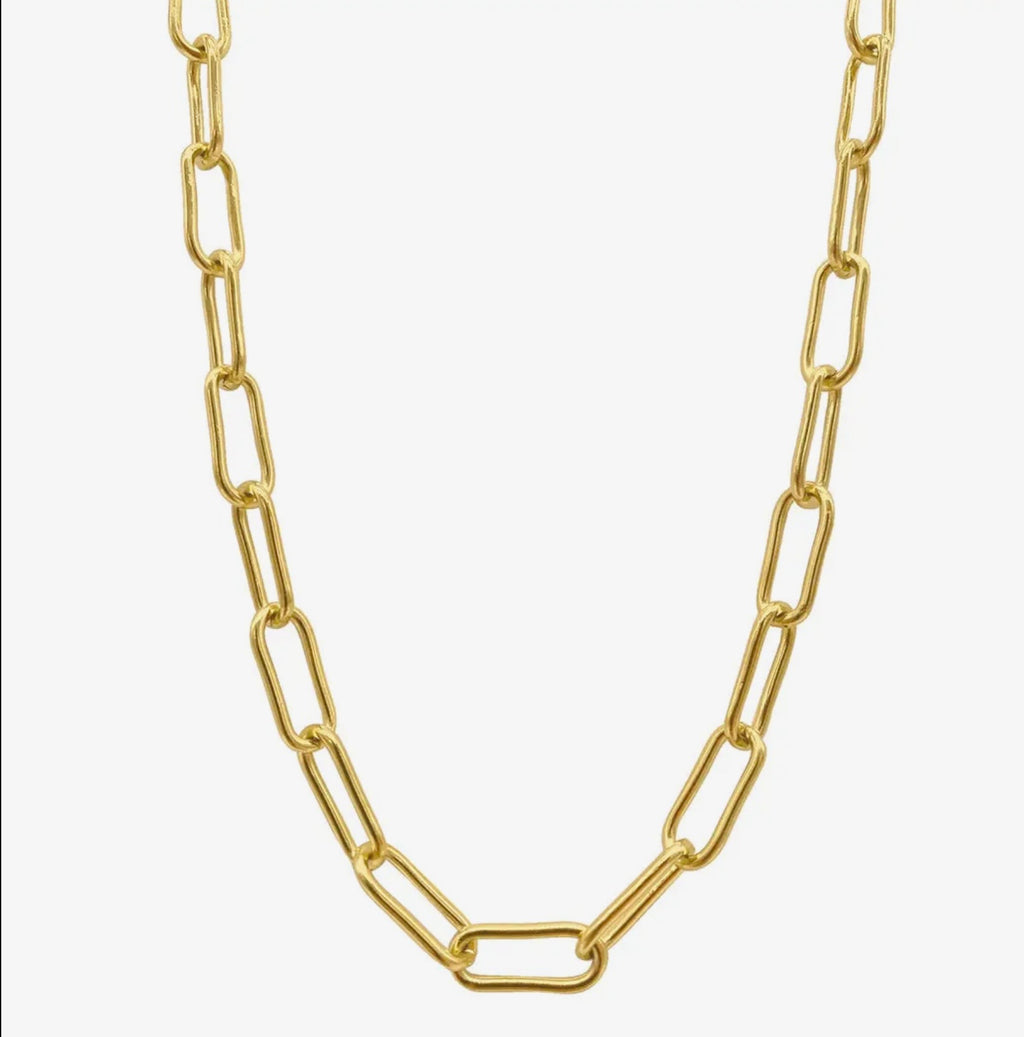 Polished Paperclip Chain Necklace