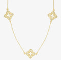Golden Clover Station Necklace