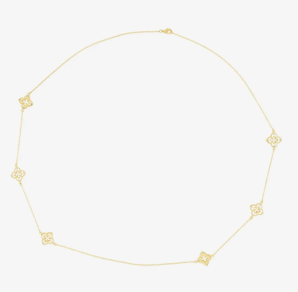 Golden Clover Station Necklace