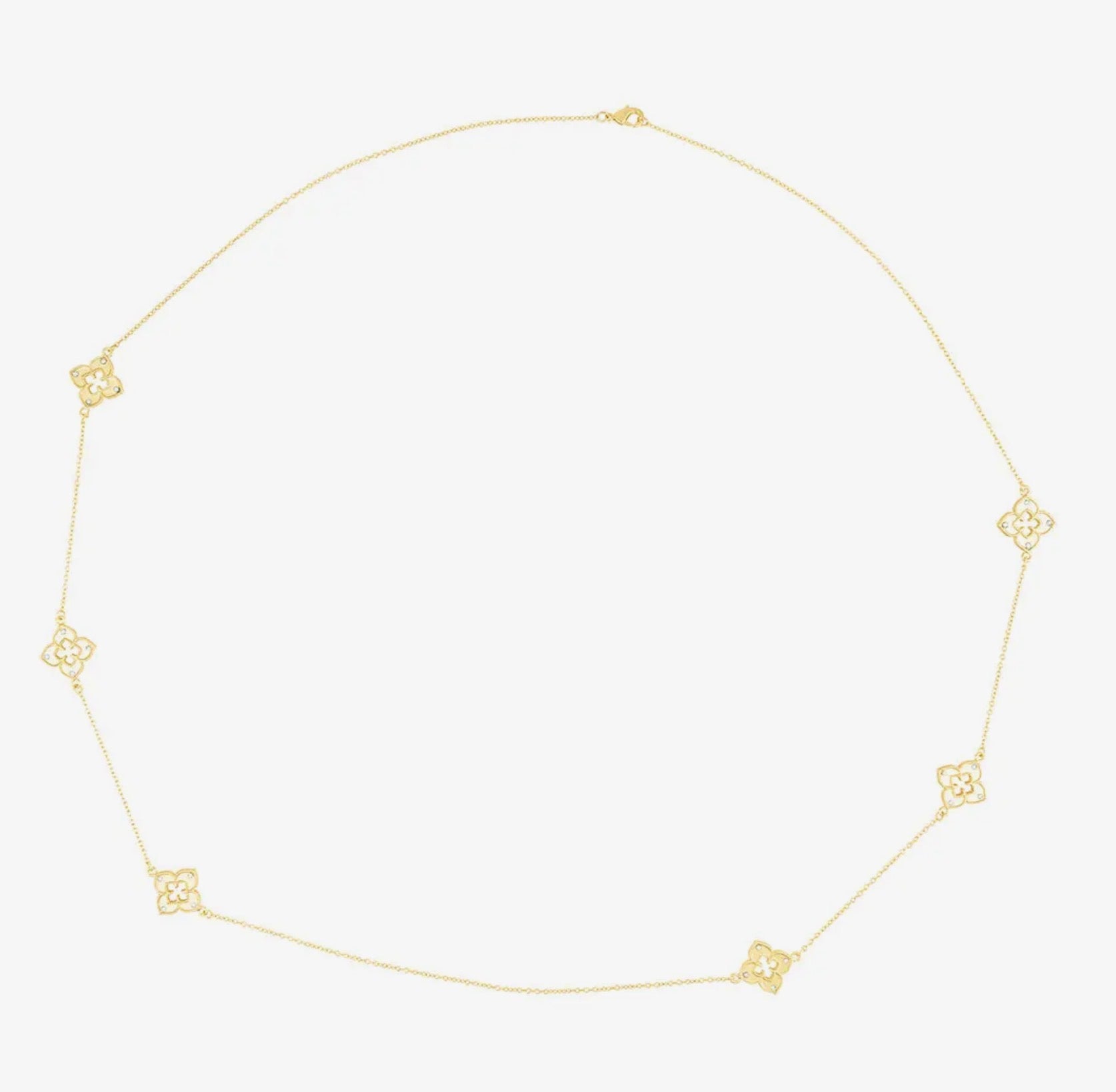 Golden Clover Station Necklace